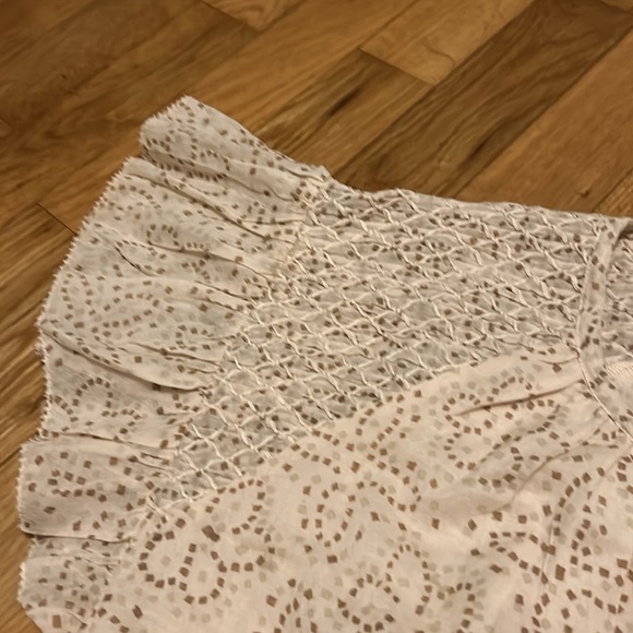 Cleobella Saga romper floral flutter sleeve tie belt jumpsuit in Geo blush Small - Picture 11 of 16